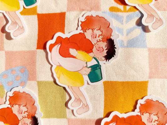 Stickers Ponyo sur la falaise