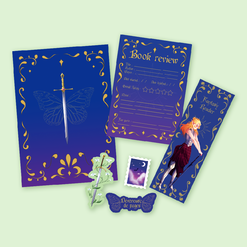 Set de papeterie Fantasy Reader