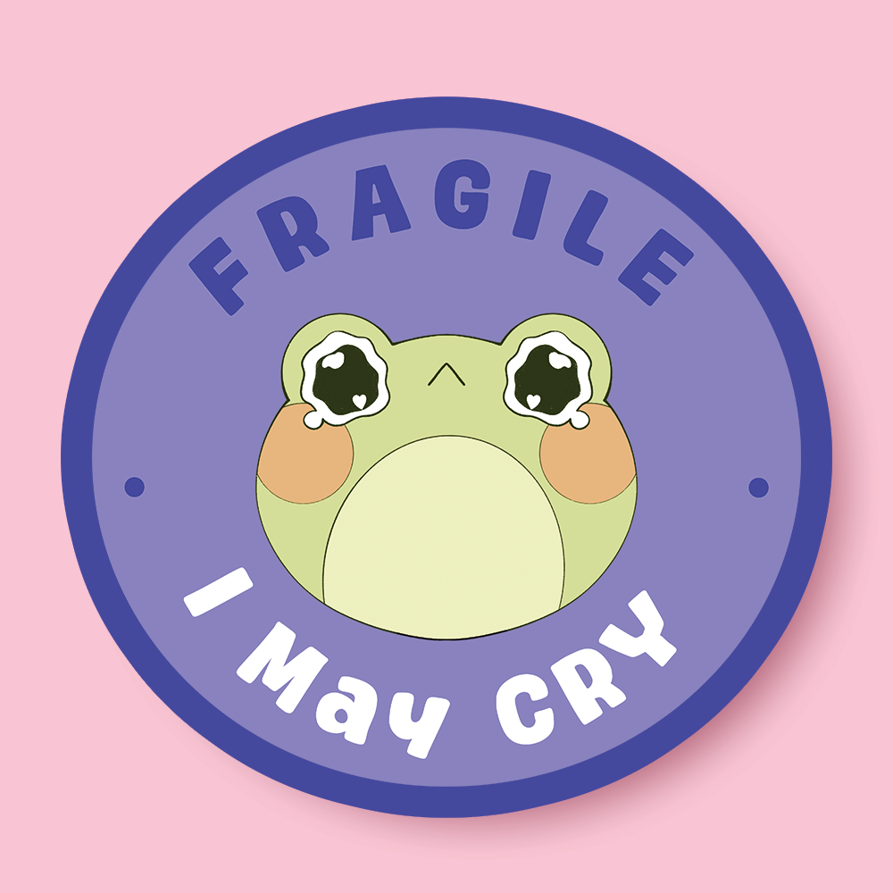 Sticker fragile I may cry