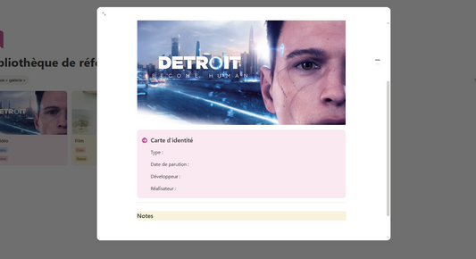 Template Notion Bibliothèque de références