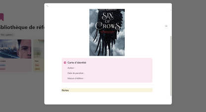 Template Notion Bibliothèque de références