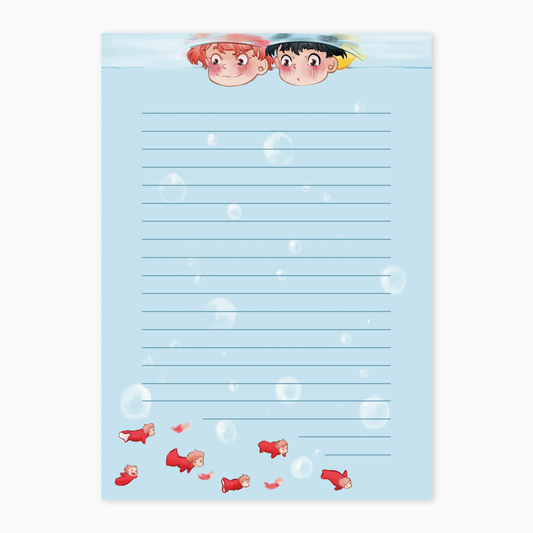 Bloc-notes Ponyo sur la falaise