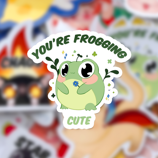 Stickers you're frogging cute
