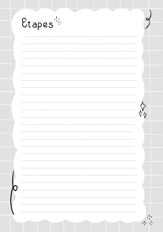 Recharge carnet de recette format physique