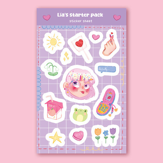 Planche de stickers - Lia's starter pack