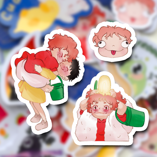 Stickers Ponyo sur la falaise