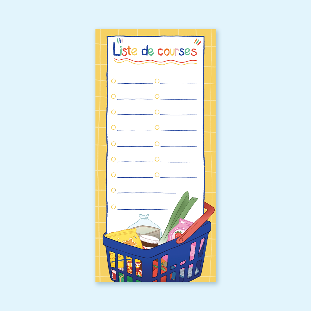 Bloc-notes liste de courses
