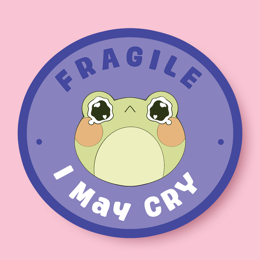 Sticker fragile I may cry