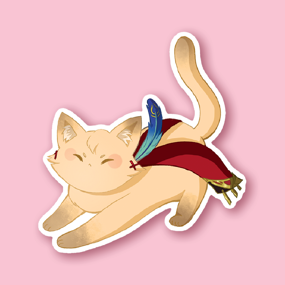 Sticker meowshin impact
