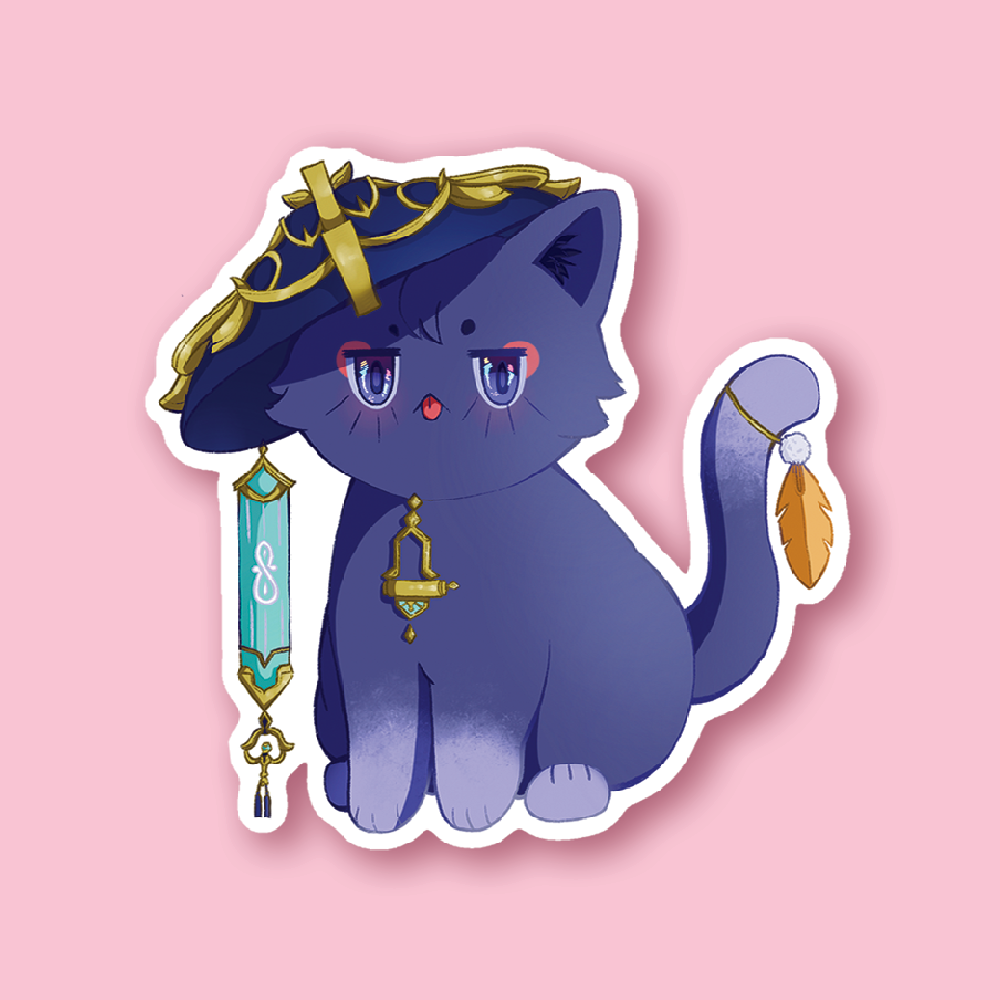 Sticker meowshin impact