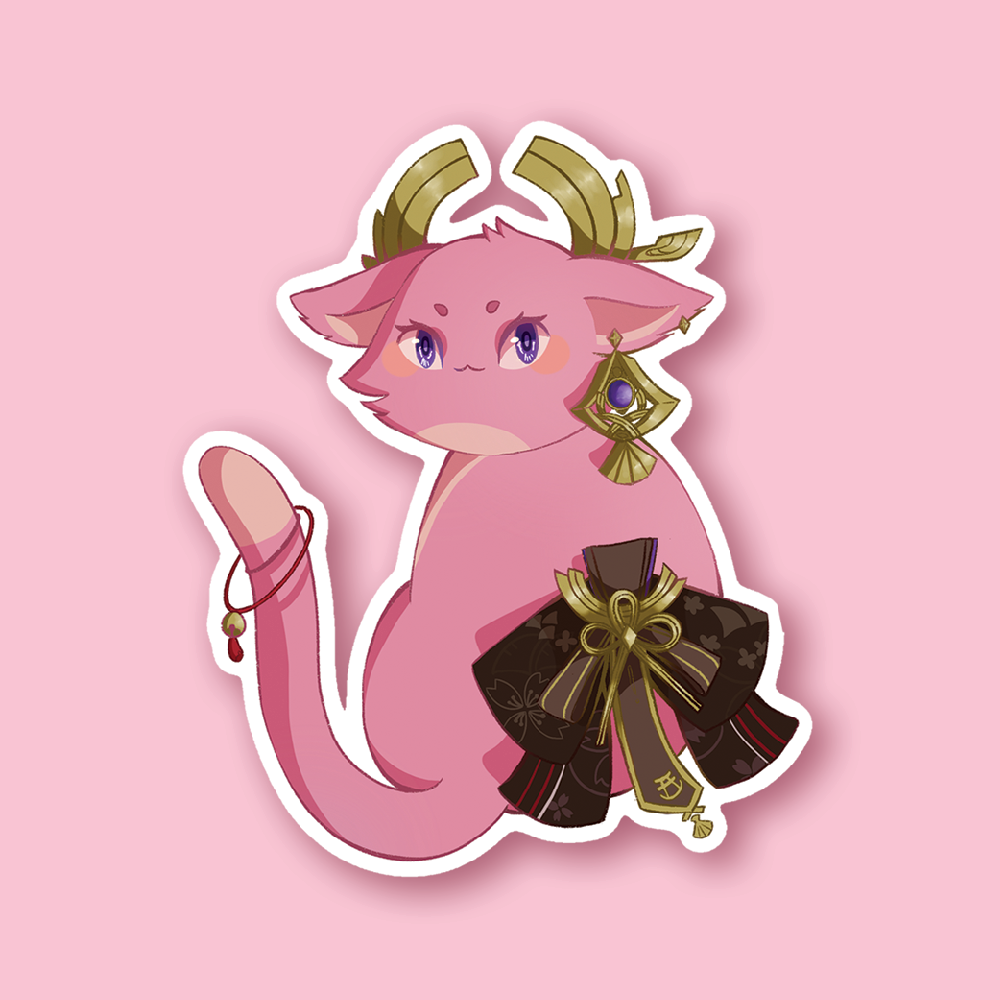 Sticker meowshin impact