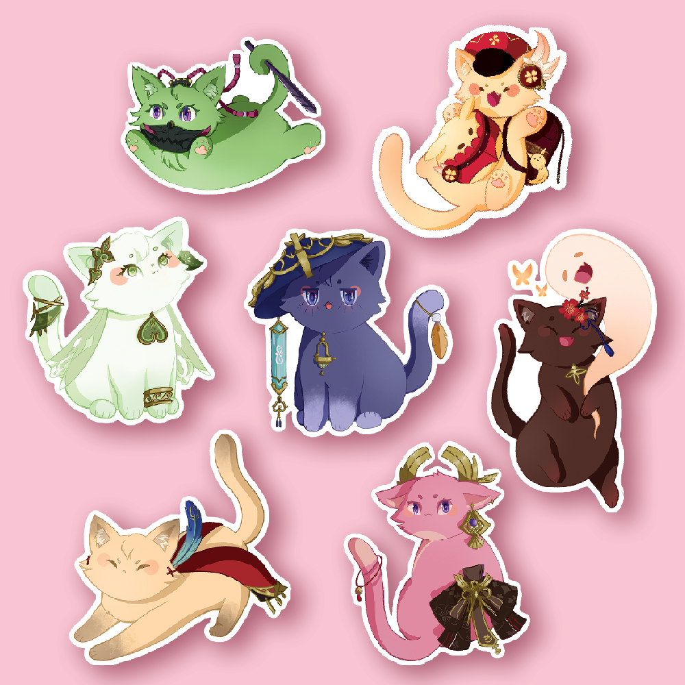 Sticker meowshin impact