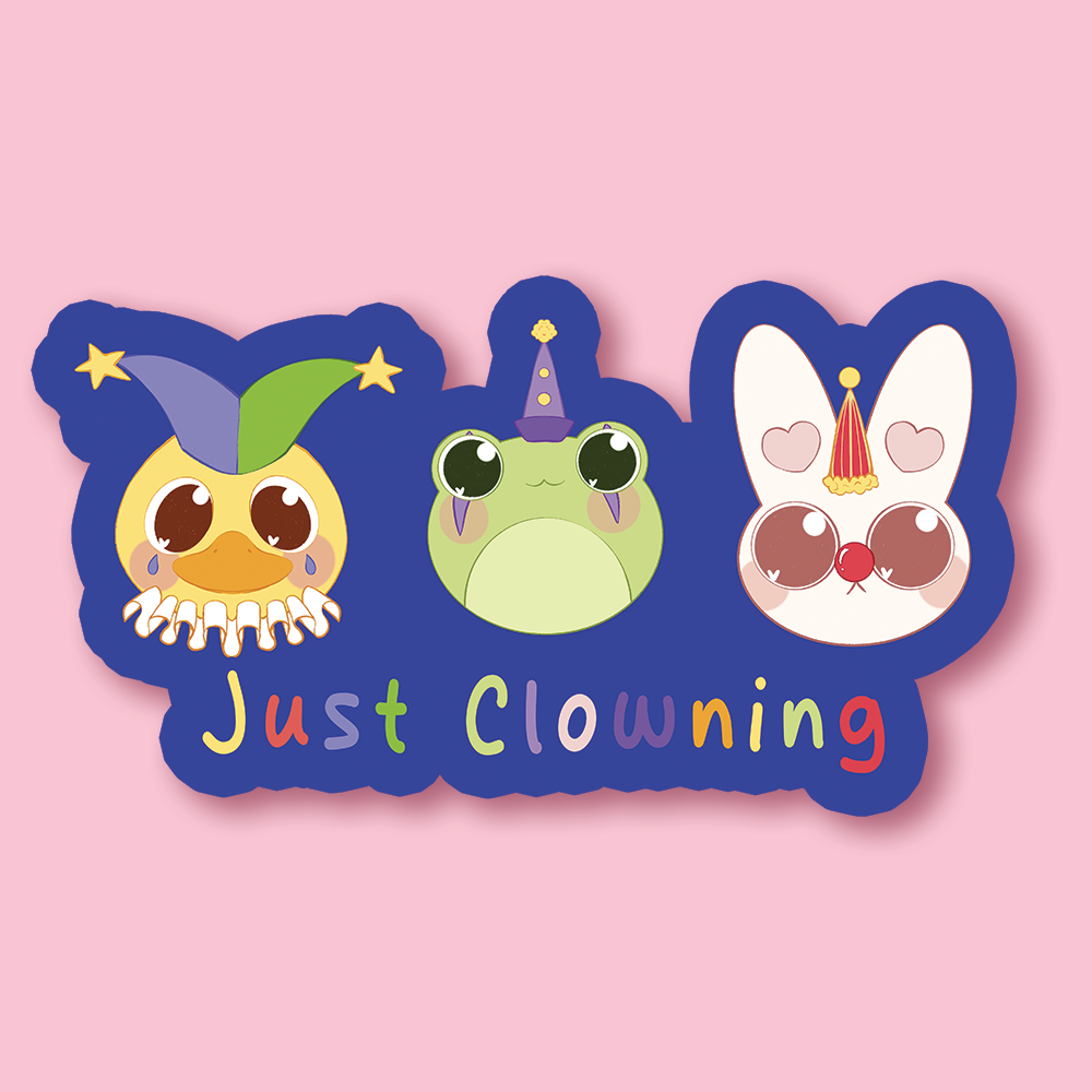 Sticker just clowning
