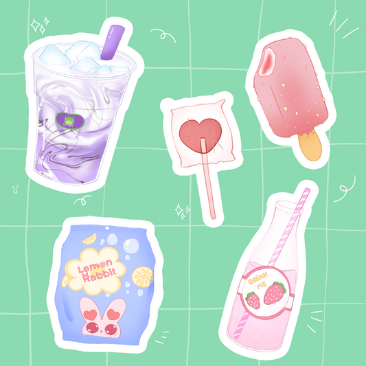 Pack de Stickers snacks