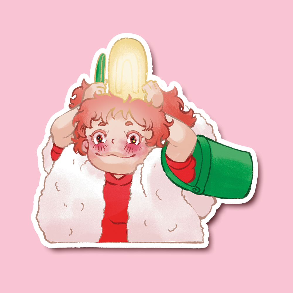 Stickers Ponyo sur la falaise