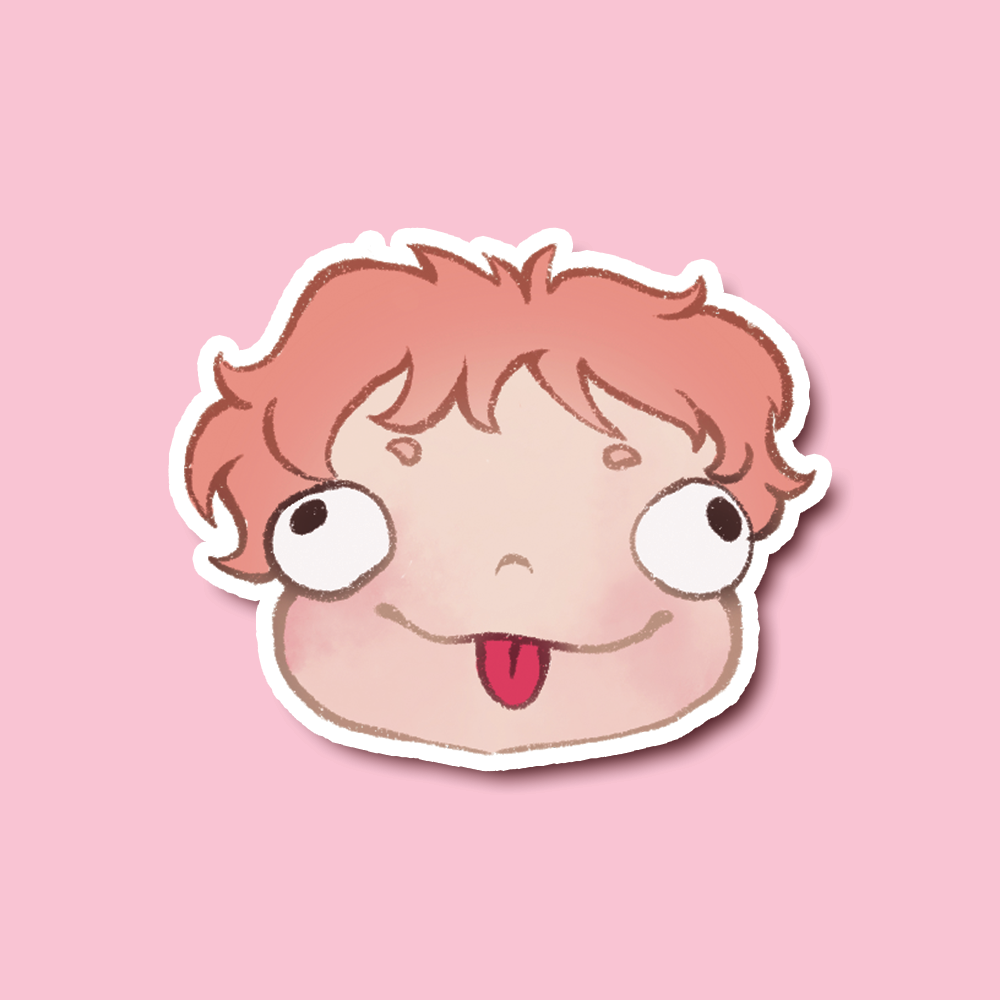 Stickers Ponyo sur la falaise
