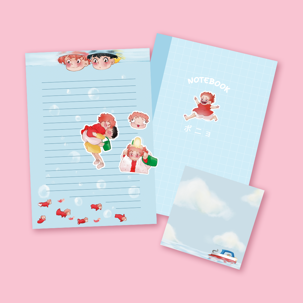 Set de papeterie Ponyo sur la falaise