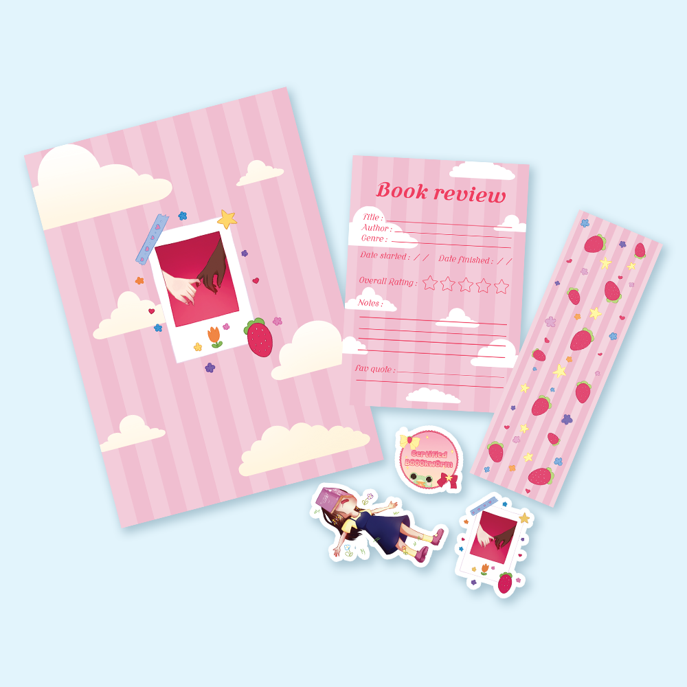 Set de papeterie Romance Reader