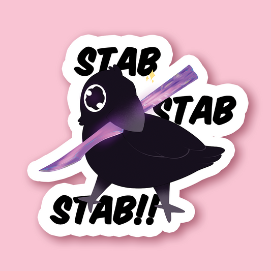 Sticker corbeau stab